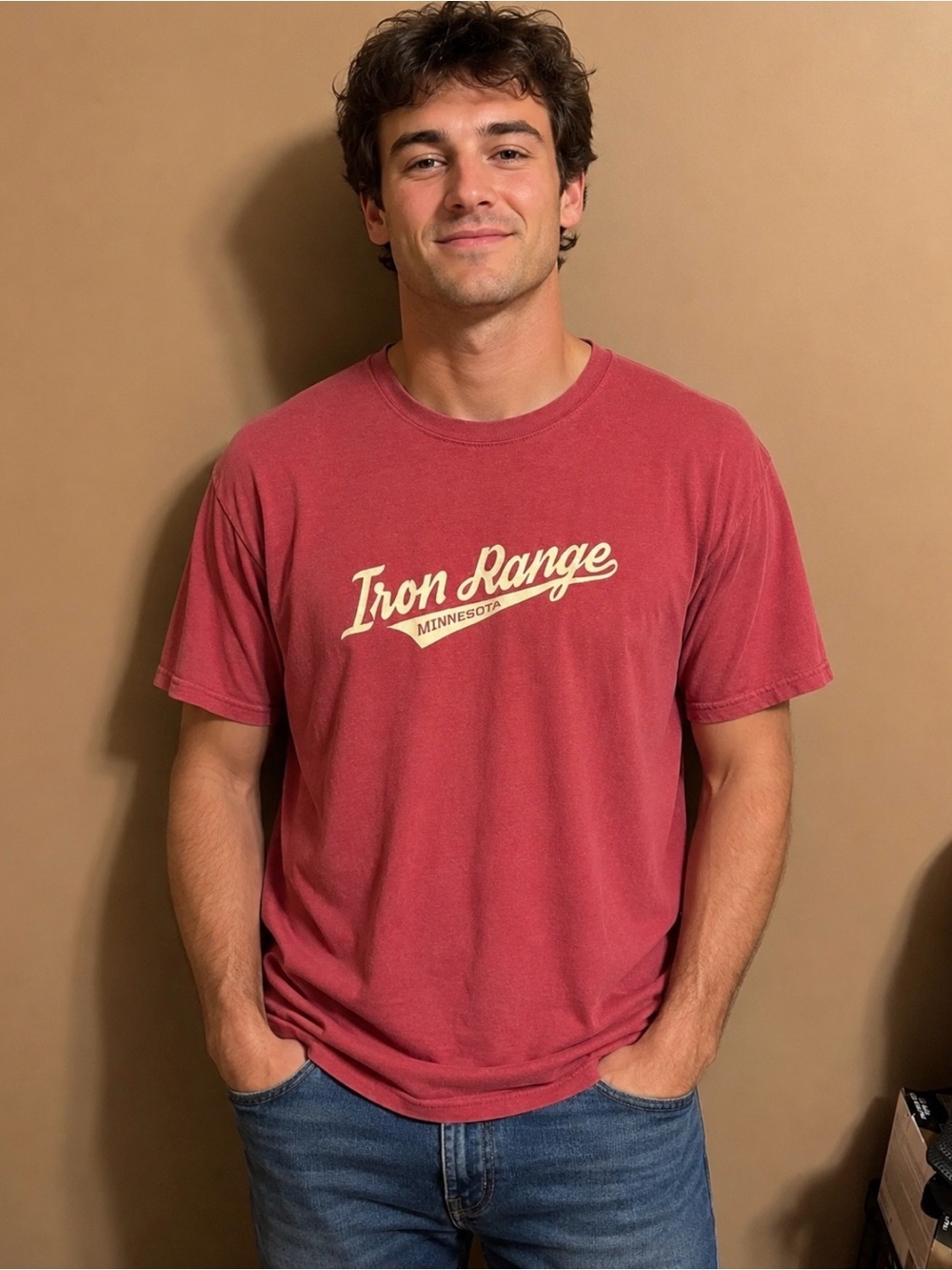 Minnesota Men's Short-Sleeve Crewneck T-Shirt - Red